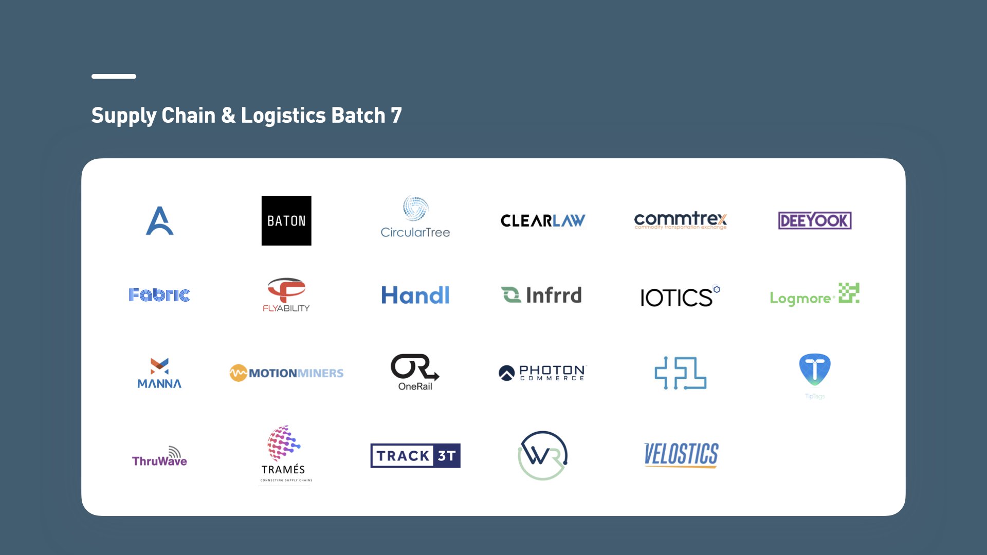 Plug and Play Supply Chain startups