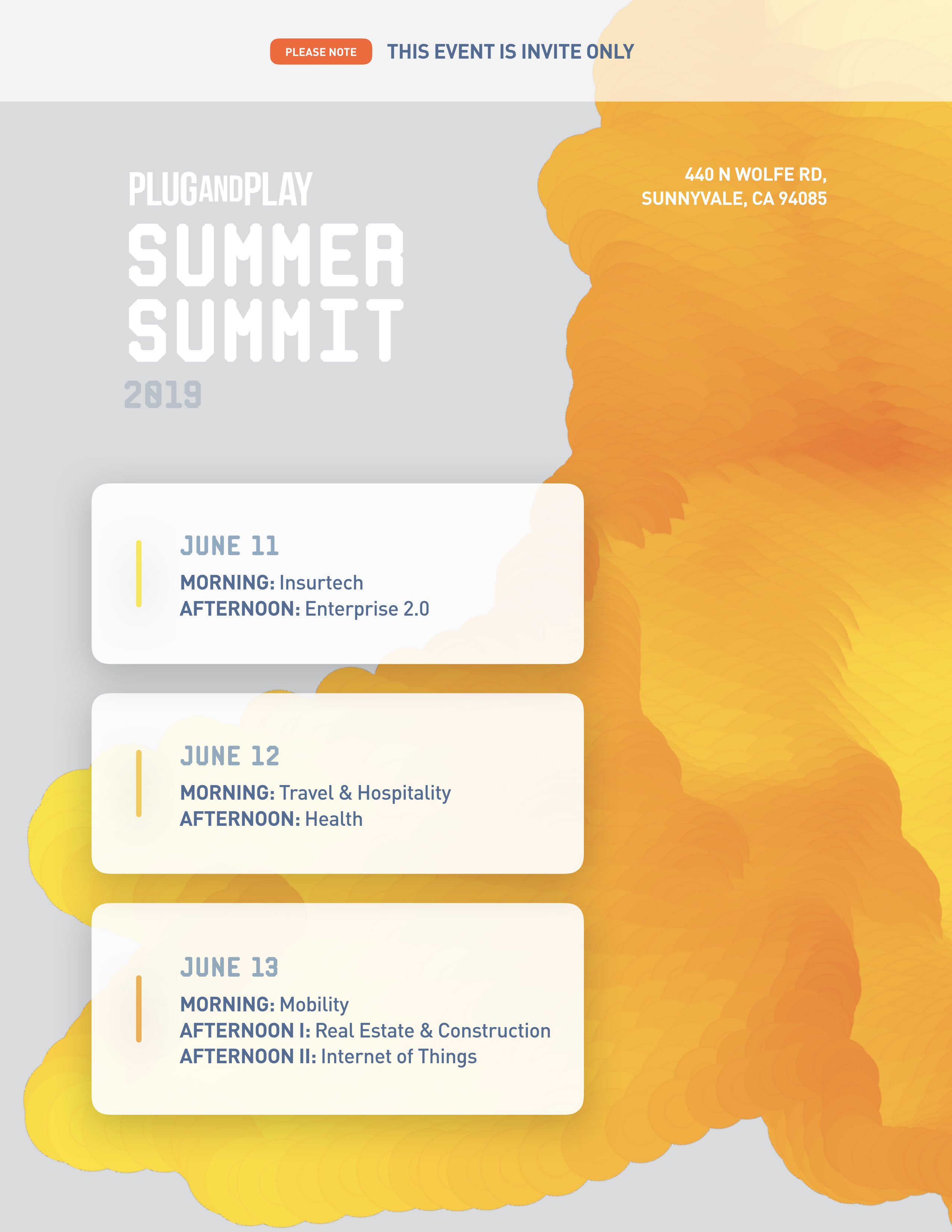 Plug and Play Summer Summit 2019 Plug and Play Tech Center